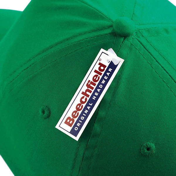 Beechfield Plain Unisex Junior Original 5 Panel Baseball Cap On Kelly One Size