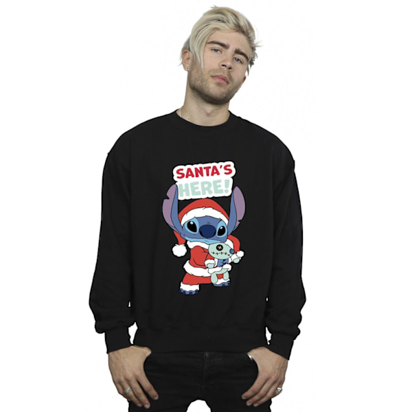 Disney Herr Lilo & Stitch Santa´s Here Sweatshirt M Svart Black M