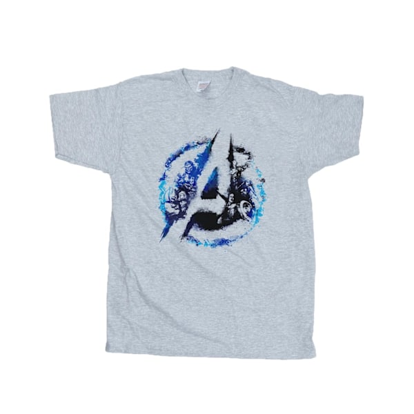 Marvel Mens Avengers Flared Logo T-Shirt 3XL Heather Grey Heather Grey 3XL