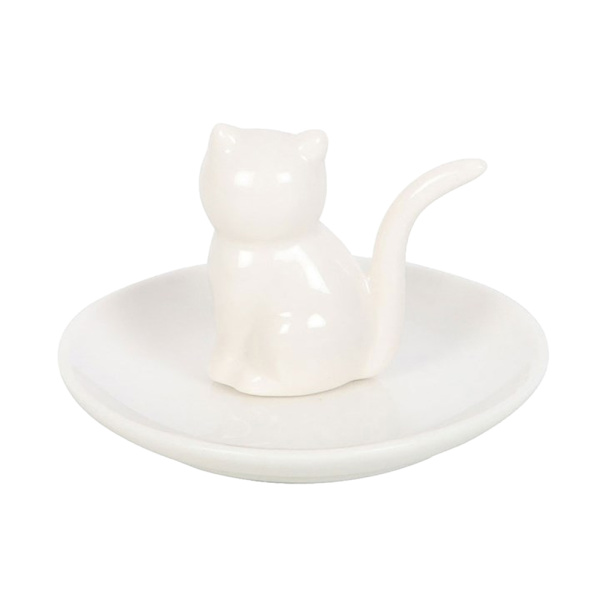 Something Different Leende Katt Prydnadsskål One Size Vit White One Size