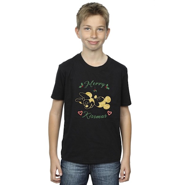 Disney Boys Mickey Mouse Merry Kissmas T-shirt 12-13 år Svart Black 12-13 Years