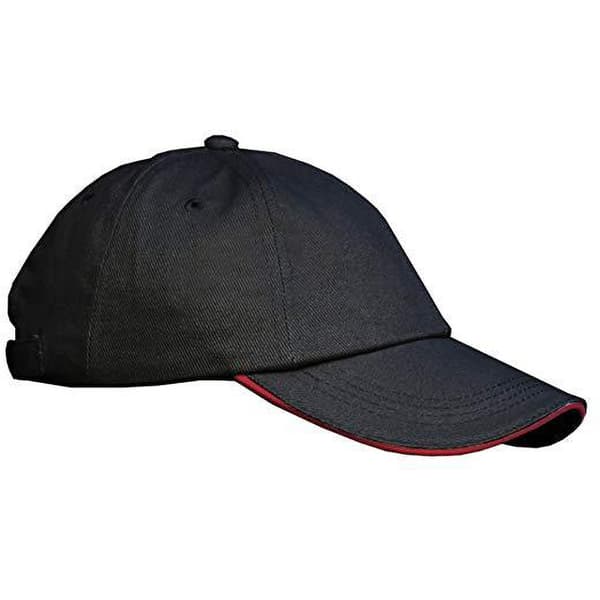 Result Unisex Lågprofil Tung Borstad Bomulls Basebollkeps Wit Navy/White One Size