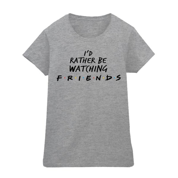 Friends Dam/Kvinnor Hellre Titta På Bomull T-Shirt XXL Spo Sports Grey XXL