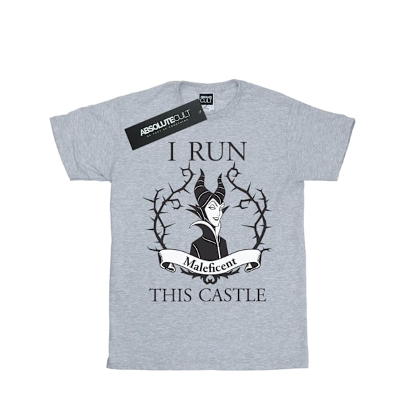 Maleficent Girls I Run This Castle Bomull T-shirt 12-13 år S Sports Grey 12-13 Years