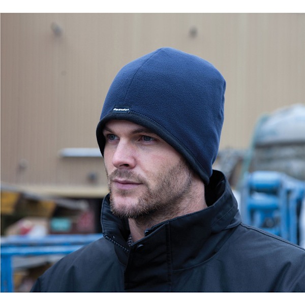 Result Unisex Winter Essentials Vändbar Microfleece Bob Hat Navy/ Black L