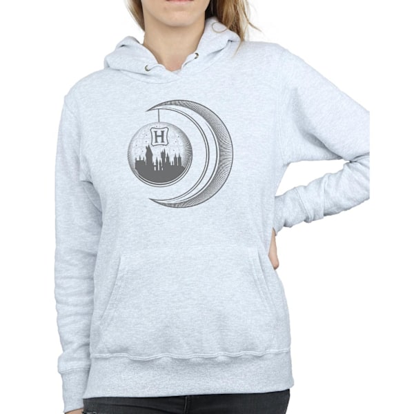 Harry Potter Dam/Kvinnor Hogwarts Moon Hoodie XXL Heather Grå Heather Grey XXL