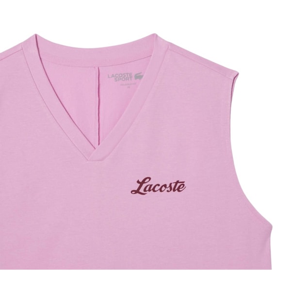 Lacoste Dam/Dam Cotton Ultra Dry Sport Crop Top 12 UK Pi Pink 12 UK