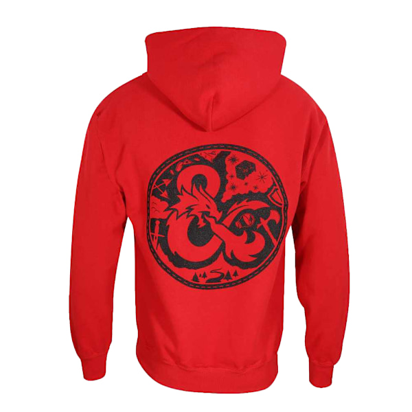 Dungeons & Dragons Unisex Hoodie för Vuxna M Röd Red M