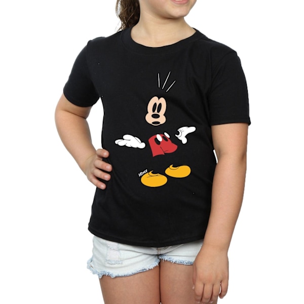 Disney Girls Mickey Mouse Surprised Bomull T-shirt 5-6 År Svart Black 5-6 Years