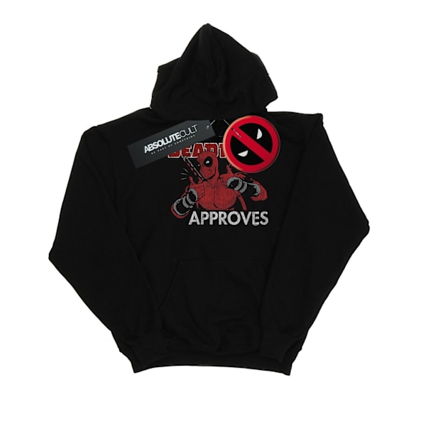 Marvel Deadpool Godkänner Hoodie 4XL Svart Black 4XL