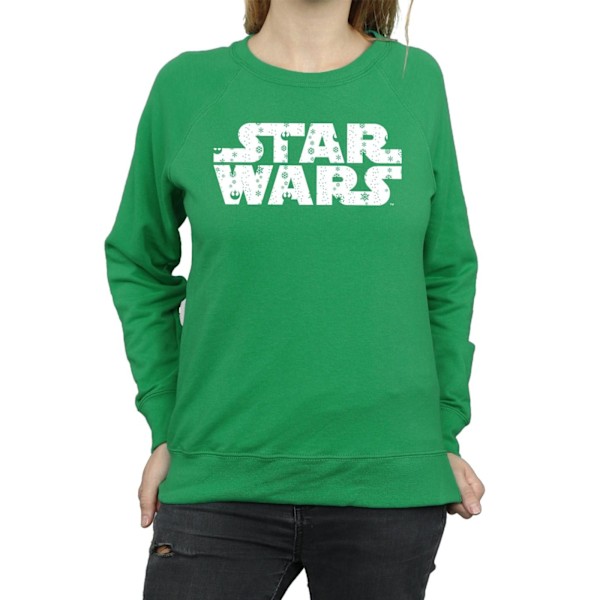 Star Wars Dam/Damer Jul-Logotyp Sweatshirt M Irländsk Grön Irish Green M