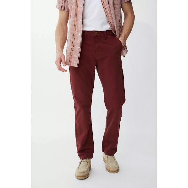Mantaray Herrkläder Färgade Chinos 36S Mörk Röd Dark Red 36S
