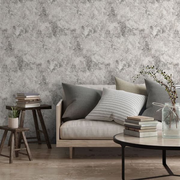Muriva Perico Sten Texturerad Tapet 10m x 53cm Grå Grey 10m x 53cm
