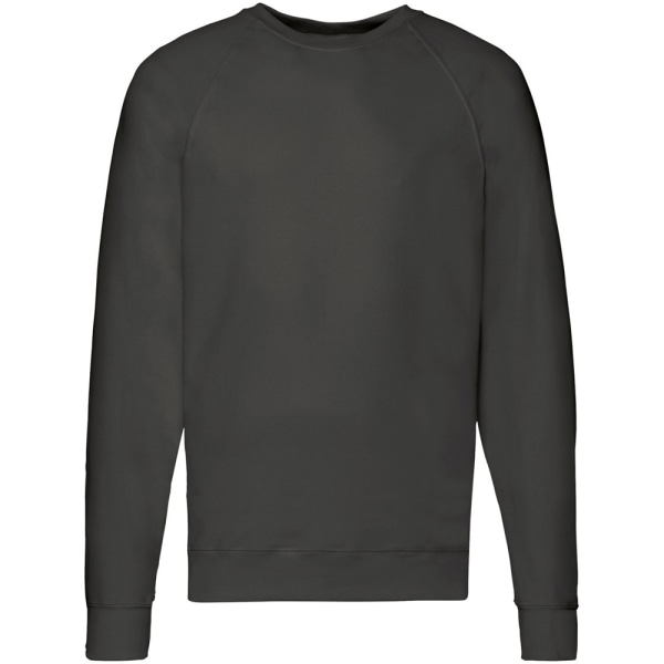 Fruit Of The Loom Lätt raglan sweatshirt för män (240 GSM) Light Graphite 2XL