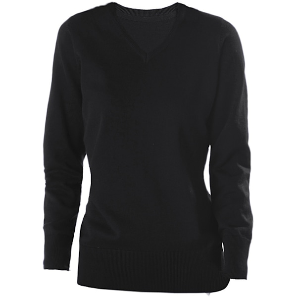 Kariban Dam/Dam Cotton Acrylic V-hals Tröja L Svart Black L