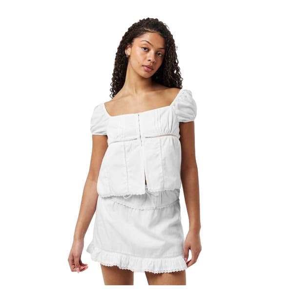 Jack Wills Broderad topp för dam, UK 10, klarrvit Bright White 10 UK