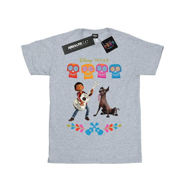 Disney Dam/Kvinnor Coco Miguel Logo Bomull Boyfriend T-shirt Sports Grey S