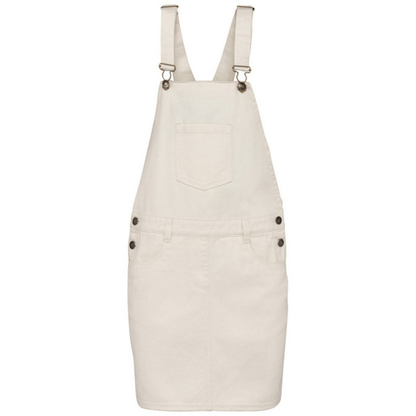 Native Spirit Dam/Dam Eco Vänlig Dungaree Klänning 10 UK I Ivory 10 UK