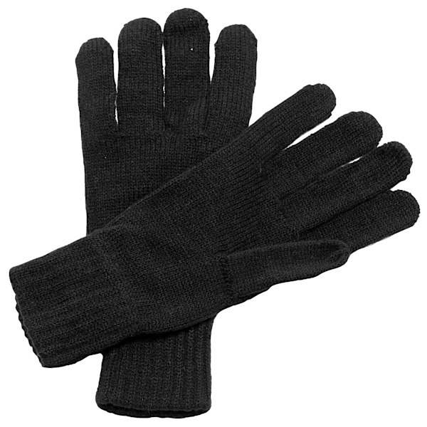 Regatta Unisex Stickade Vinterhandskar En Storlek Svart Black One Size