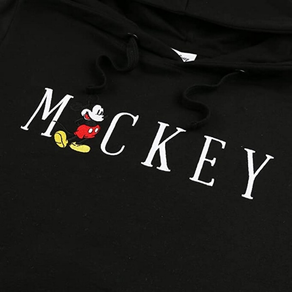 Disney Mickey Mouse broderad luvtröja för dam/dam L Svart Black L