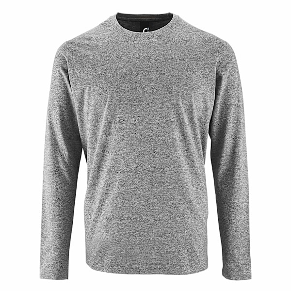 SOLS Imperial Långärmad T-shirt för Män 4XL Gråmelerad Grey Marl 4XL