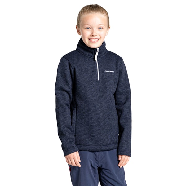 Craghoppers Shiloh Marl Half Zip Fleece Top för barn 9-10 år Blue Navy 9-10 Years