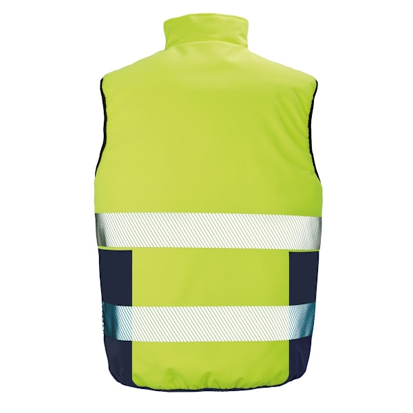 SAFE-GUARD by Result Unisex Vuxen Soft Touch Vändbar Väst S Fluorescent Yellow/Navy S