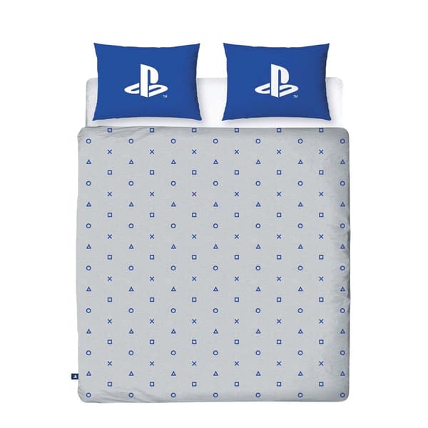 Playstation Kontrollknappar Vändbart Påslakanset Dubbel Vit White/Blue Double