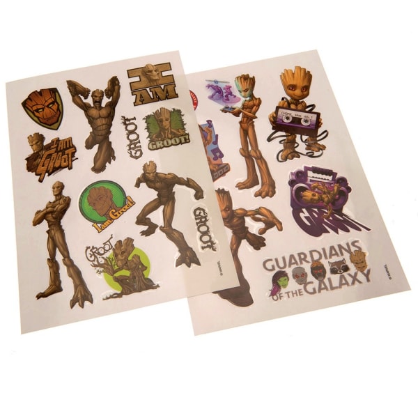 Guardians Of The Galaxy Tech-klistermärken (paket med 39) One Size Bro Brown/Green/Purple One Size