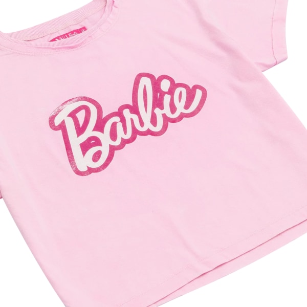 Barbie Dam/Dam Distressed Logo Crop Top XXL Rosa Pink XXL