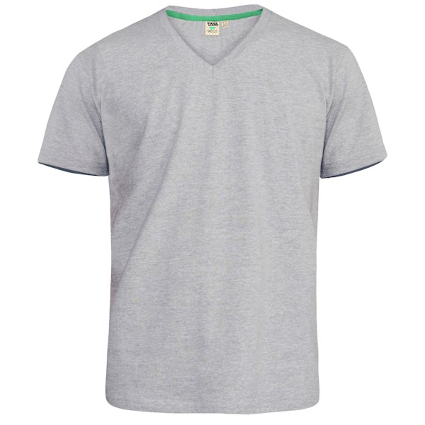 Duke Herr T-shirt i bomull, storlek Kingsize, D555 Signature, 4XL, Grå Grey 4XL