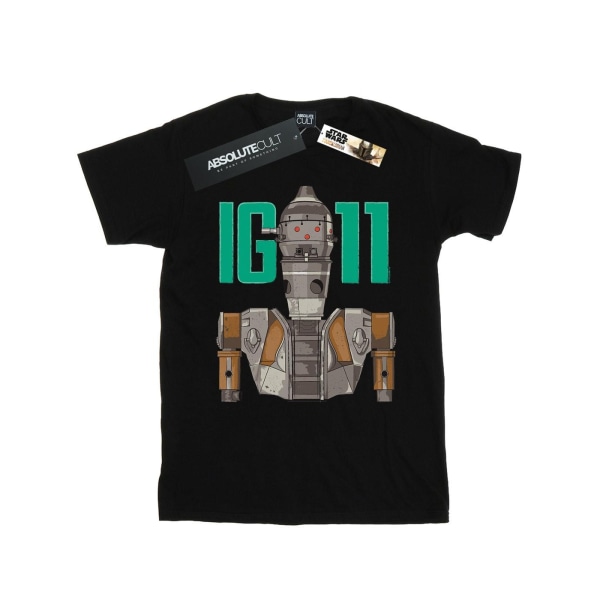 Star Wars Dam/Damer The Mandalorian IG-11 Bounty Hunter Bomullspojkvän T-shirt Black M