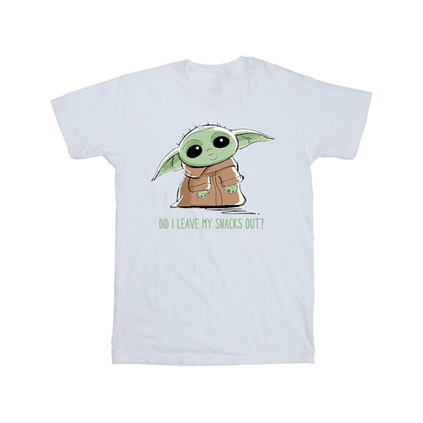 Star Wars Boys The Mandalorian Grogu Snacks Meme T-Shirt 5-6 år White 5-6 Years