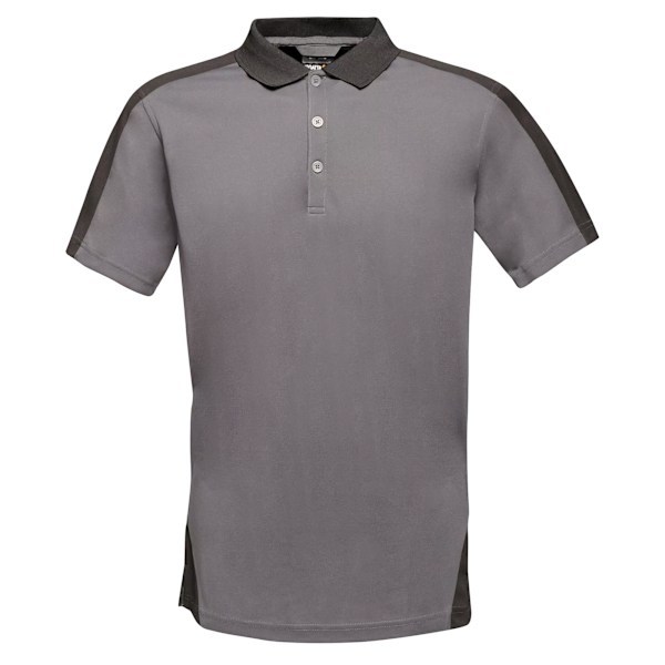 Regatta Contrast Coolweave Pique Poloskjorta 2XL Seal Grey/Black Seal Grey/Black 2XL