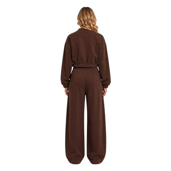 I Saw It First Dam/Dam Fleece Heldragkedja Avslappnad Passform Bomber Chocolate 12 UK