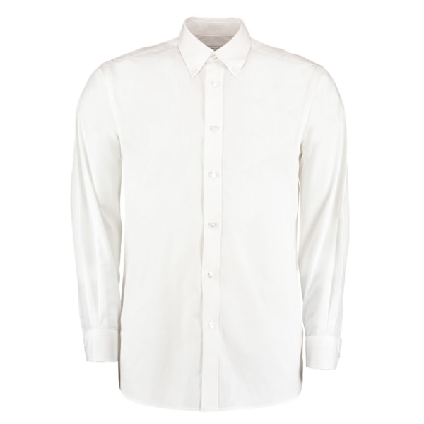 Kustom Kit Herr Workforce Långärmad Skjorta M Vit White M