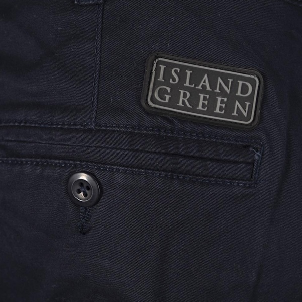Island Green Stretch Chino Tapered Golfbyxor för Herr 40R Marinblå Navy 40R