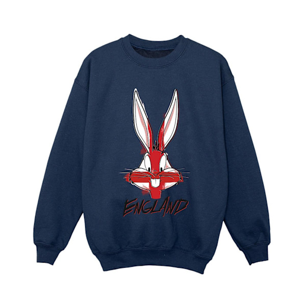 Looney Tunes Boys Bugs England Face Sweatshirt 7-8 år Marinblå B Navy Blue 7-8 Years