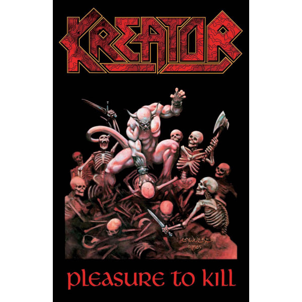 Kreator Pleasure To Kill Textil Affisch 106cm x 70cm Svart/Röd Black/Red 106cm x 70cm