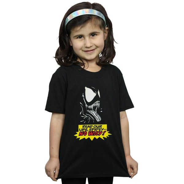Marvel Girls Venom No Way Bomull T-shirt 7-8 år Svart Black 7-8 Years