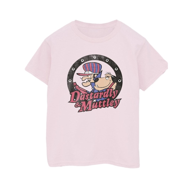 Wacky Races Herr Dastardly Och Mutley Cirkel T-Shirt XXL Baby Rosa Baby Pink XXL