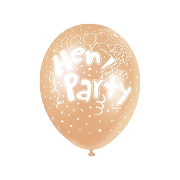 Unika partyballonger i latex pärlglas (paket med 5) En White/Ivory One Size