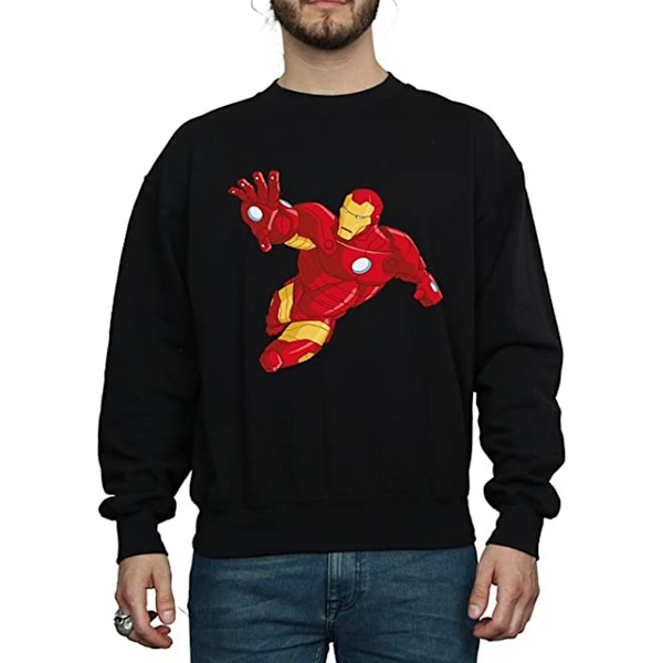 Iron Man Herr Enkel Bomullströja M Svart Black M