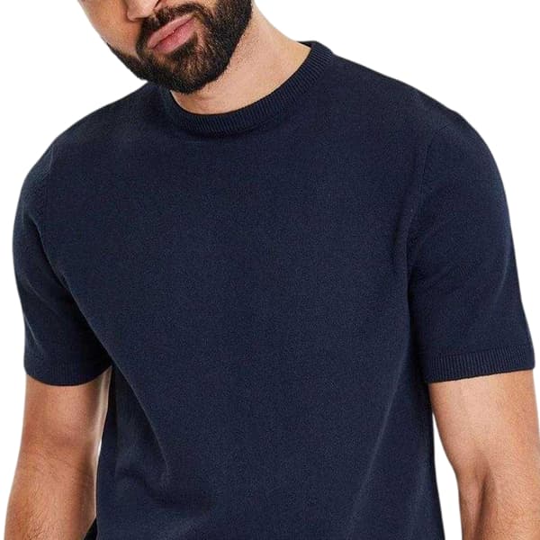 Threadbare Herr T-shirt med rund hals, normal passform S Marinblå Navy S