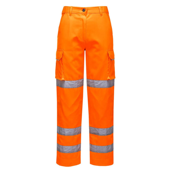 Portwest Herr Hi-Vis Safety Arbetsbyxor XL R Orange Orange XL R