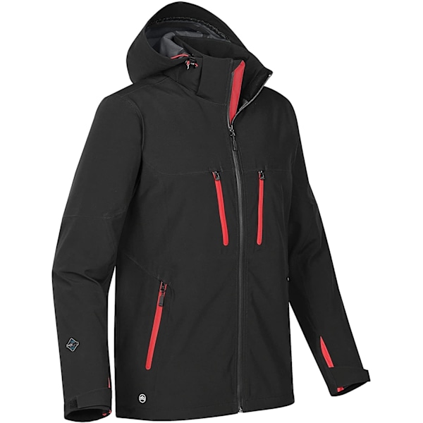 Stormtech Patrol Hooded Soft Shell Jacket M Black/Bright R för män Black/Bright Red M