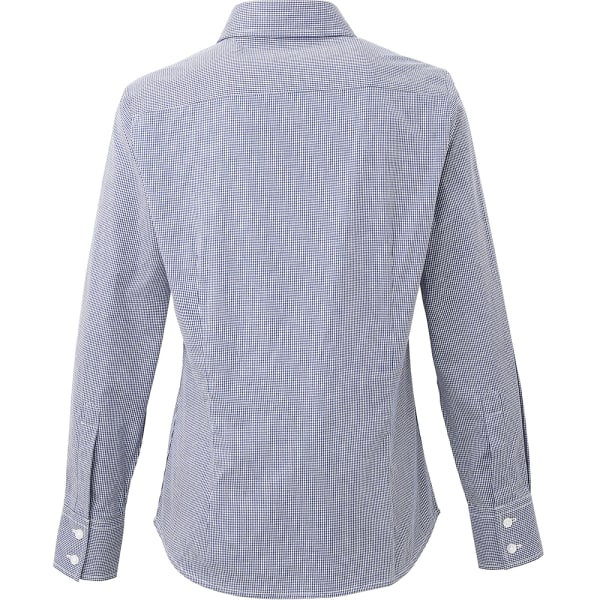 Premier dam/dam Microcheck långärmad skjorta XL marinblå/vit Navy/White XL