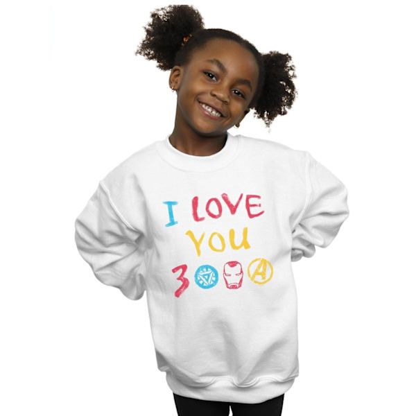 Marvel Girls Avengers Endgame I Love You 3000 Kritor Sweatshirt White 5-6 Years