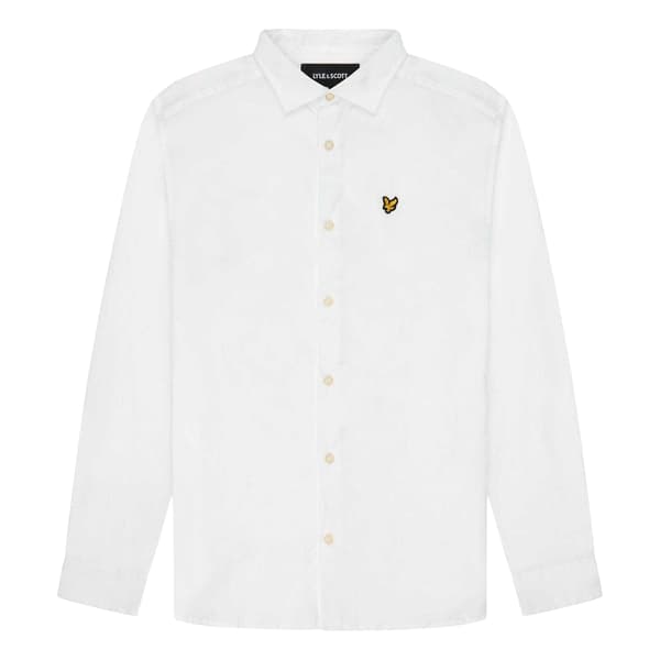 Lyle & Scott Herr Poplin Button-Down Skjorta L Vit White L