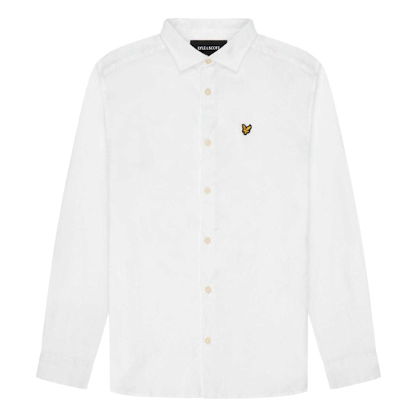 Lyle & Scott Herr Poplin Button-Down Skjorta M Vit White M